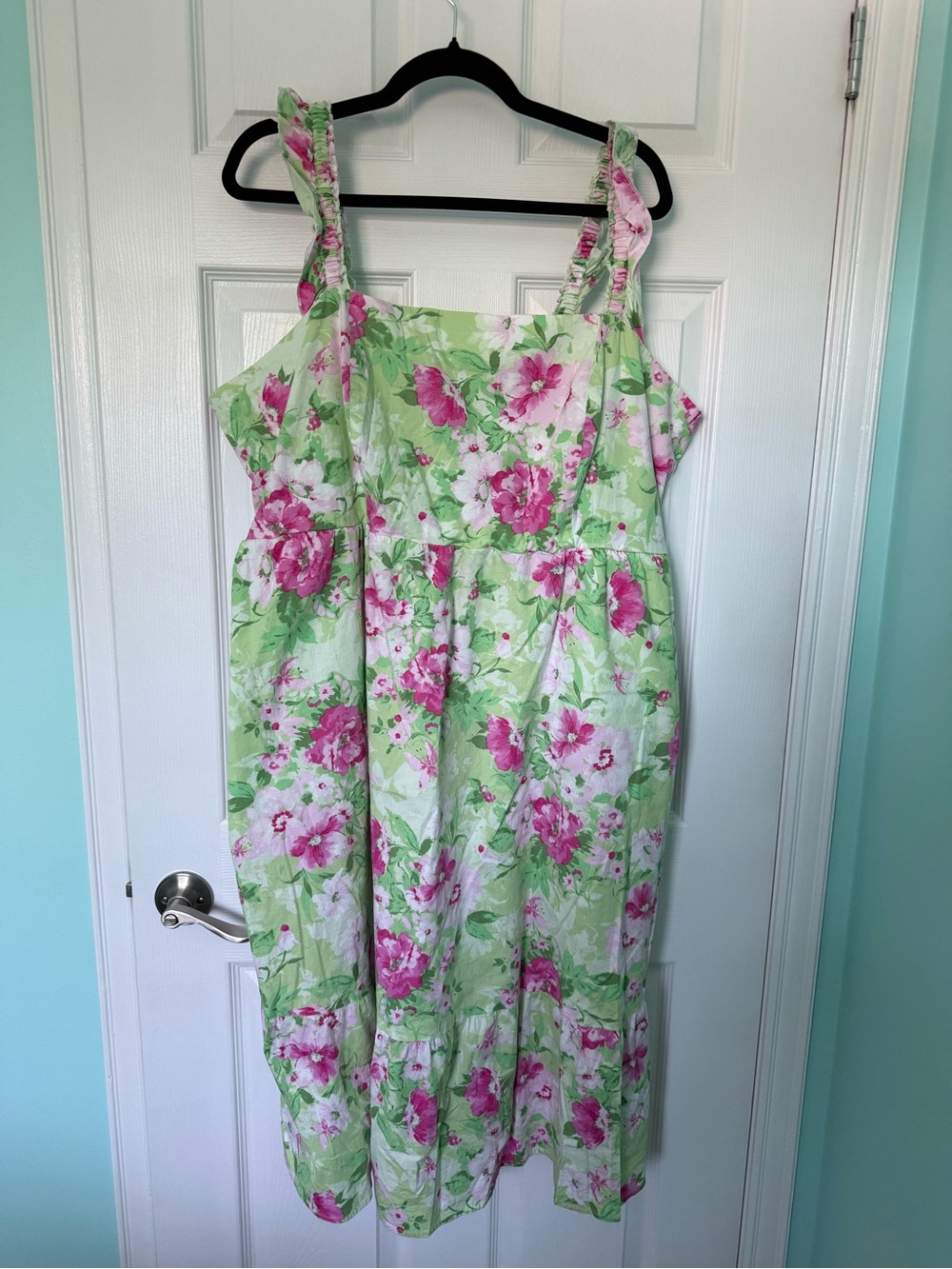 Torrid Pink and Green Floral Sundress -Torrid Size 3 (22-24)